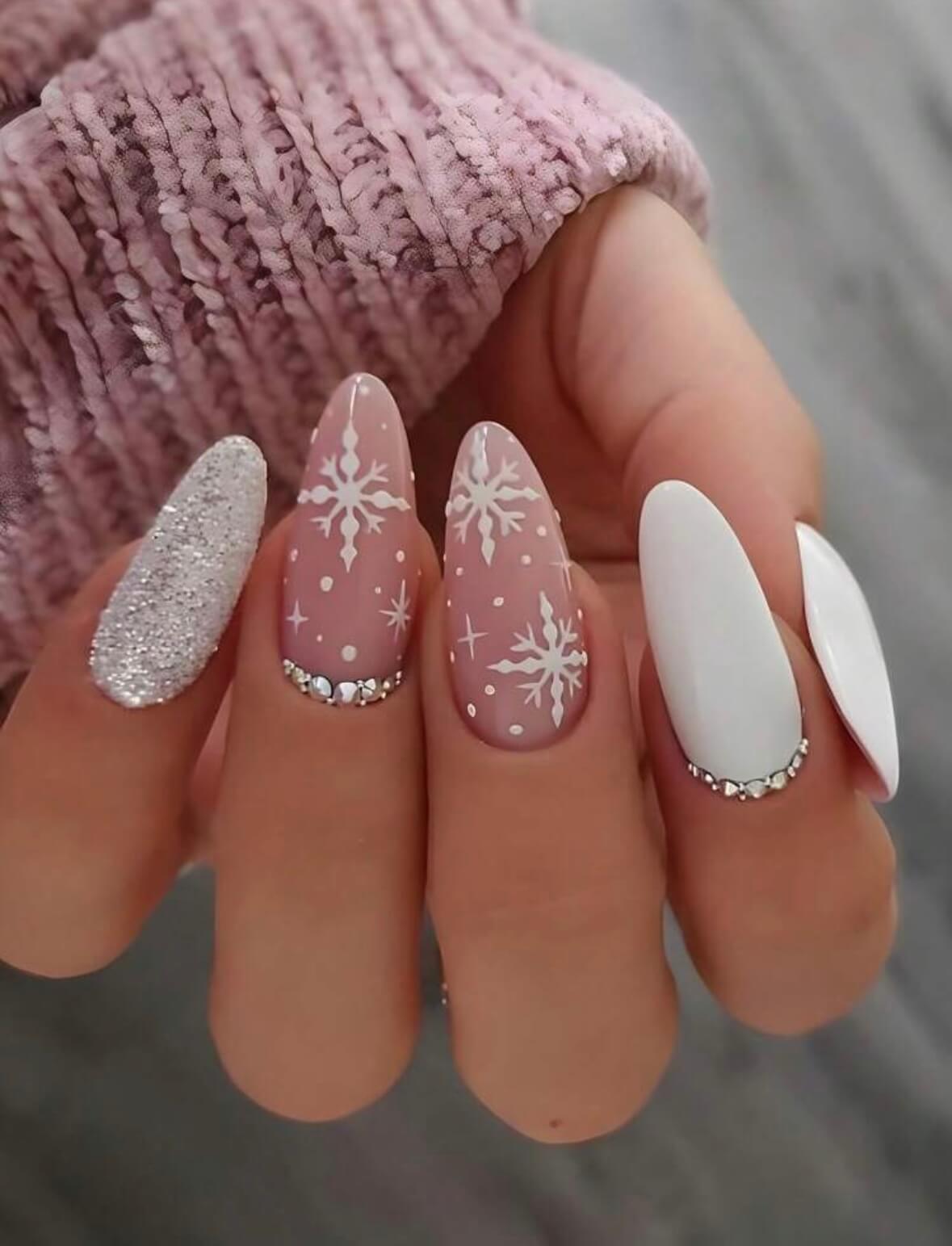 Ongles flocon de neige